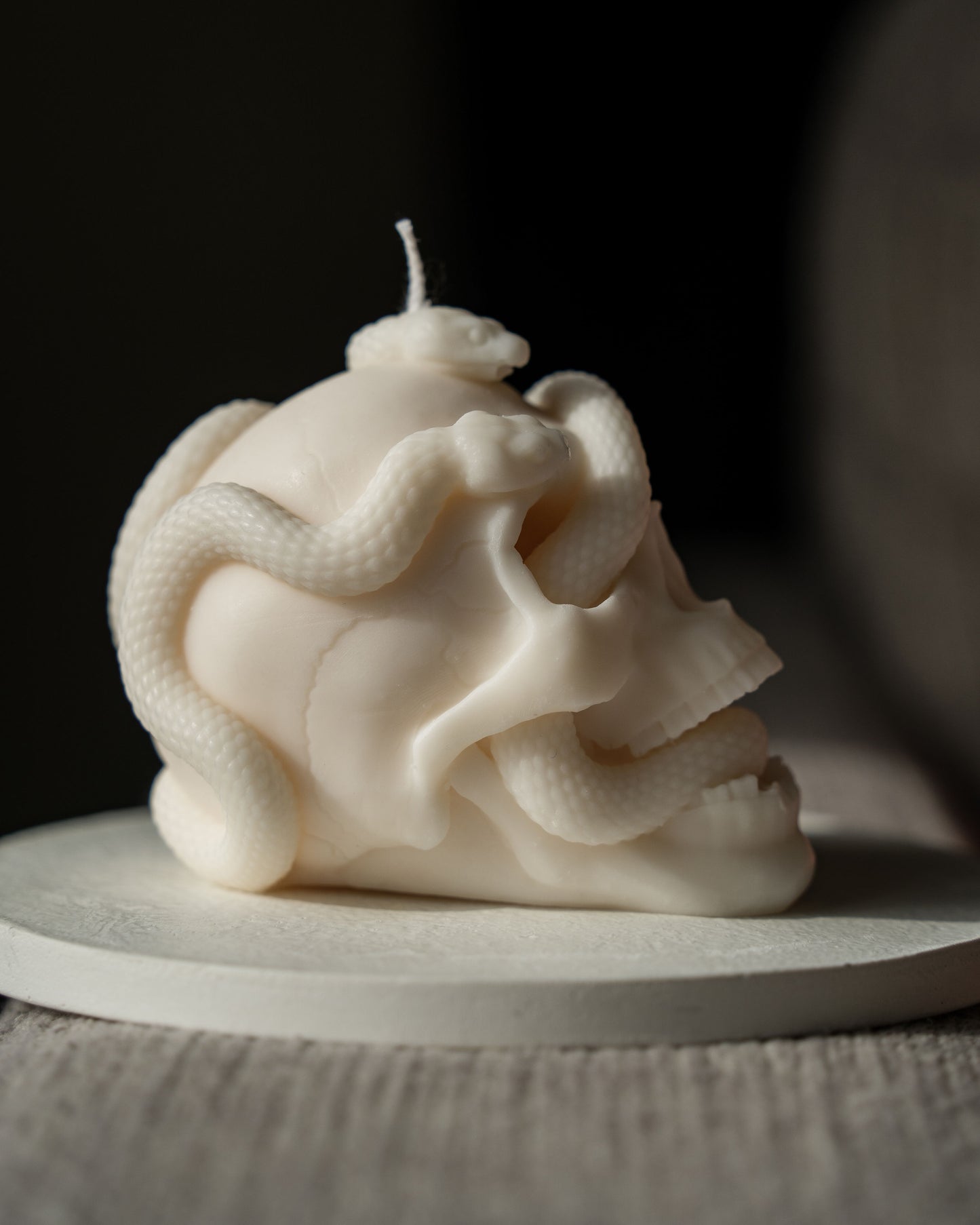Snake skull Candle