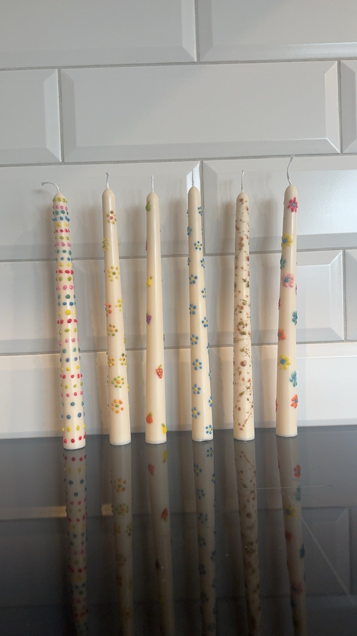 Taper Pillar Extra Candle- Paint & Wick