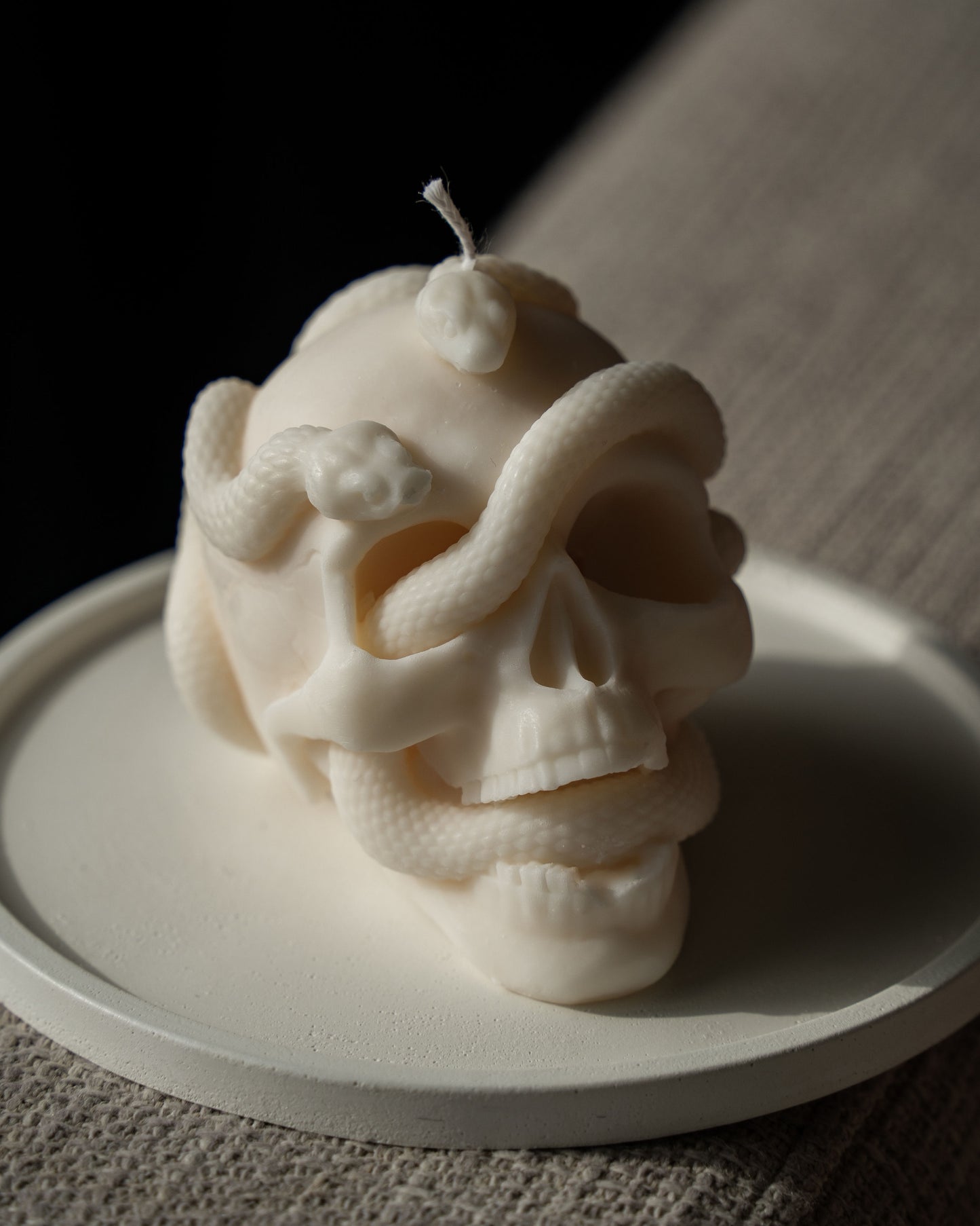 Snake skull Candle