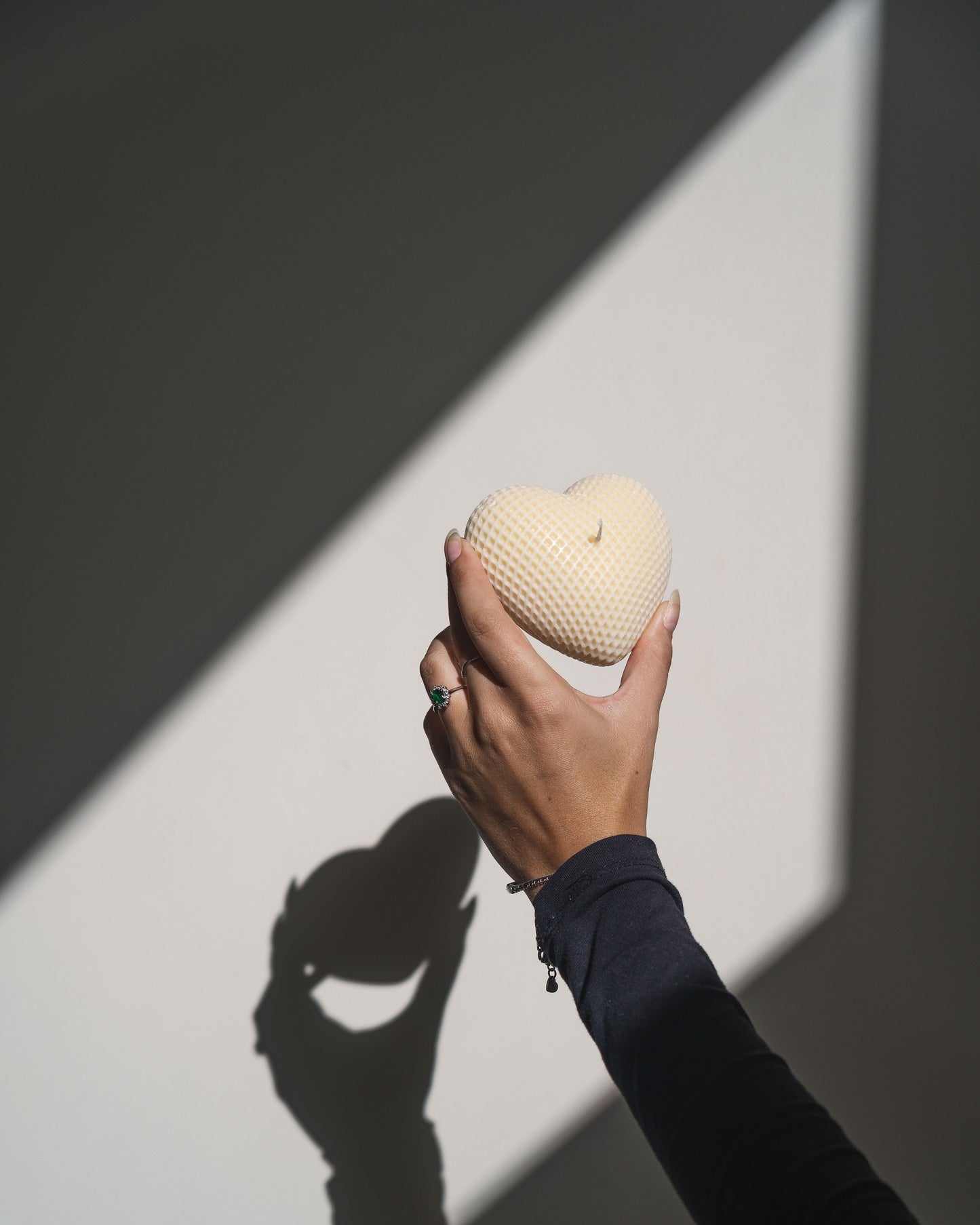 Waffle Heart Candle