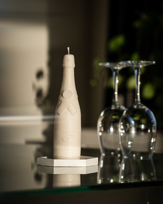 Champagne Bottle Candle